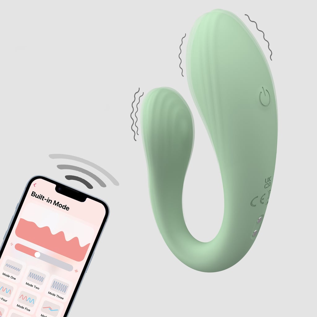 Vibrador para Casal Recarregável em Silicone com 9 Modos de Vibração e Controle por Aplicativo - Winyi Sheila | 14 x 3,5 cm - 1