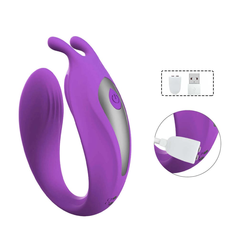 Vibrador para Casal em Silicone Atóxico com 12 Modos de Vibração e Controle Remoto sem Fio - 11 x 3,6 cm | Disponível em 2 Cores - 6