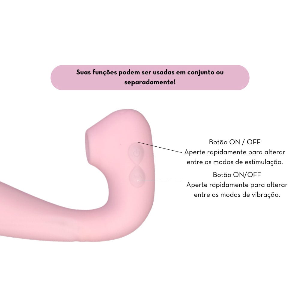 Vibrador de Clitóris e Ponto G Recarregável com 10 Modos de Vibrações e Pulsações - Delight | 9,3 x 3,1 cm - 3