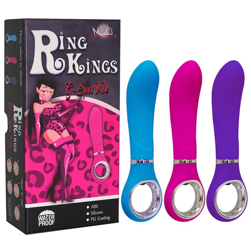 Vibrador Estimulador de Ponto G com 7 Modos de Vibração - Aphrodisia Ring Kings G-Spot | 9,5 x 3 cm | Disponível em 3 Cores - 1
