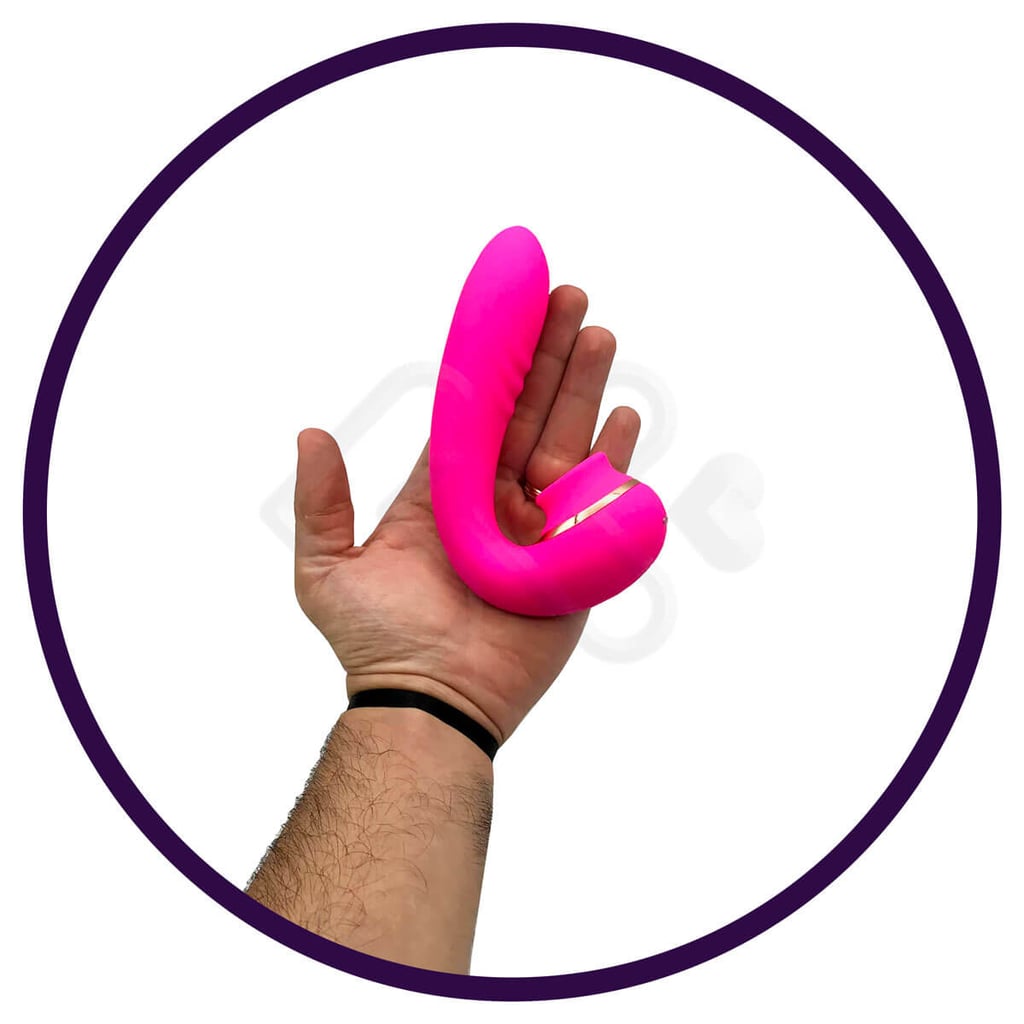 Vibrador Estimulador de Ponto G e Clitóris com 2 Movimentos de Língua e 9 Modos de Vibração - Hantewei Vibrating Spear | 12 x 3,3 cm | Disponível em 2 Cores - 9