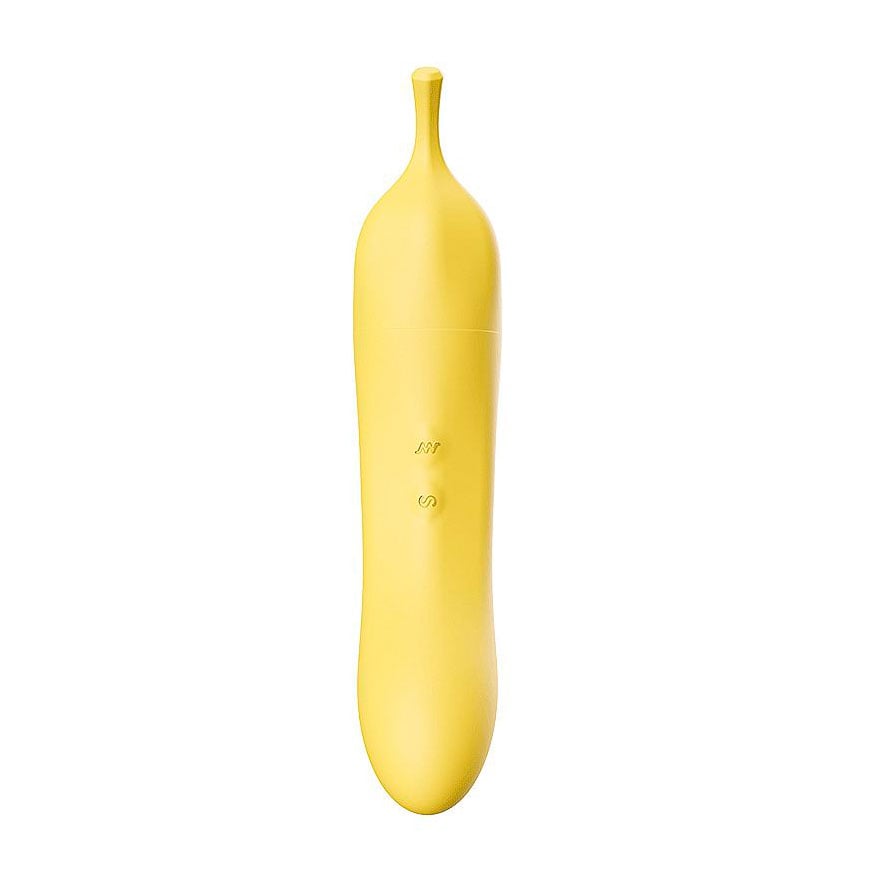 Vibrador Estimulador de Ponto G e Clítoris em Formato de Banana com 7 Modos de Vibração e 7 Modos de Sucção - Dibe Abby Banana | 18 x 3,9 cm - 2