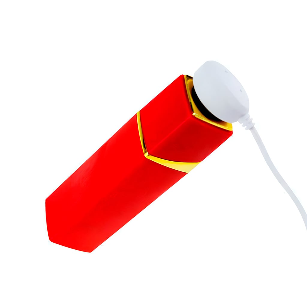 Vibrador no Formato de Batom com 10 Modos de Vibração, Recarregável e Resistente à Água - LipStick Vibrator | 2,6 x 1,3 cm - 4
