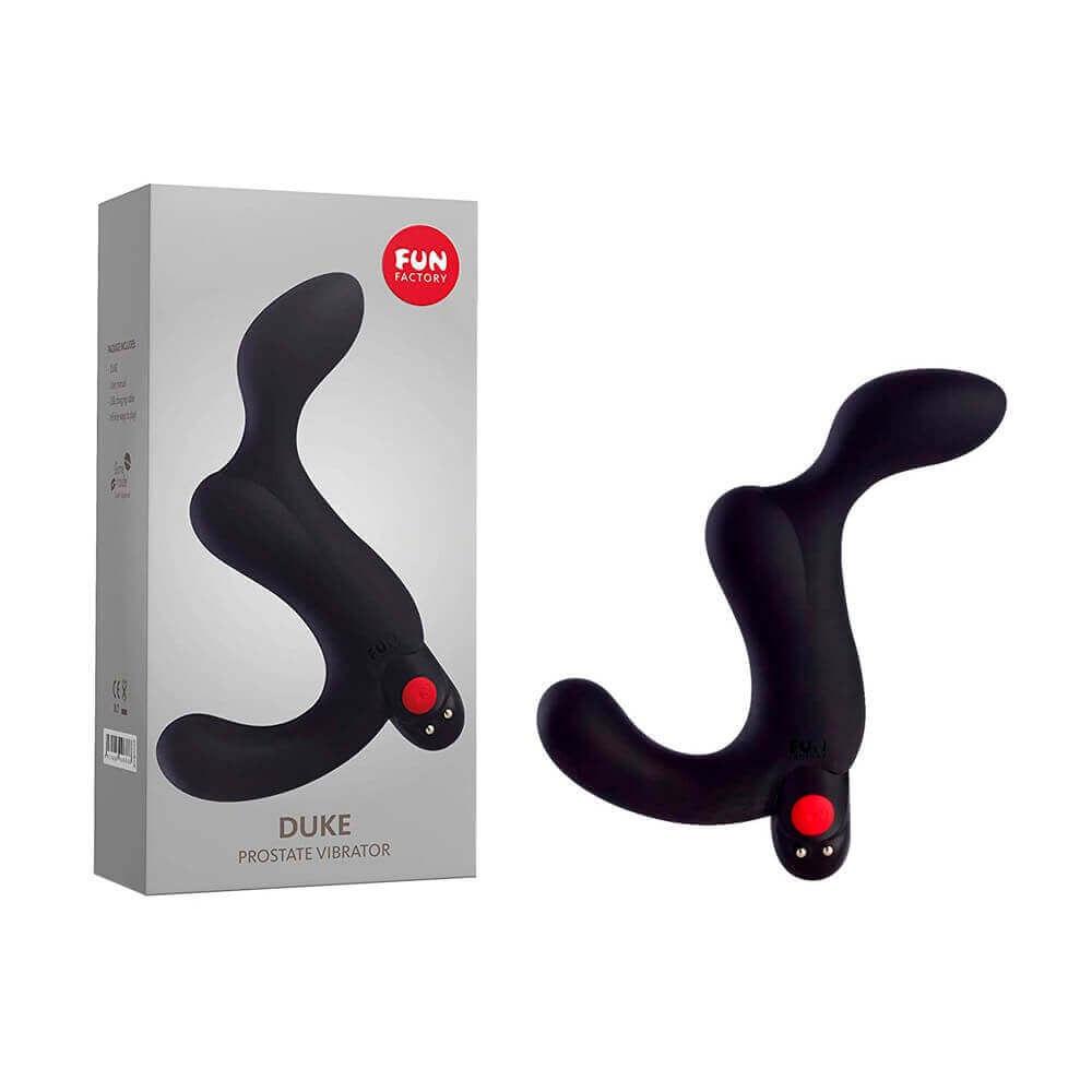 Vibrador Massageador de Próstata Recarregável com Formato Ergonômico e 5 Modos de Vibração - Fun Factory Duke | 15,5 x 2,7 cm | Disponível em 2 Cores - 1
