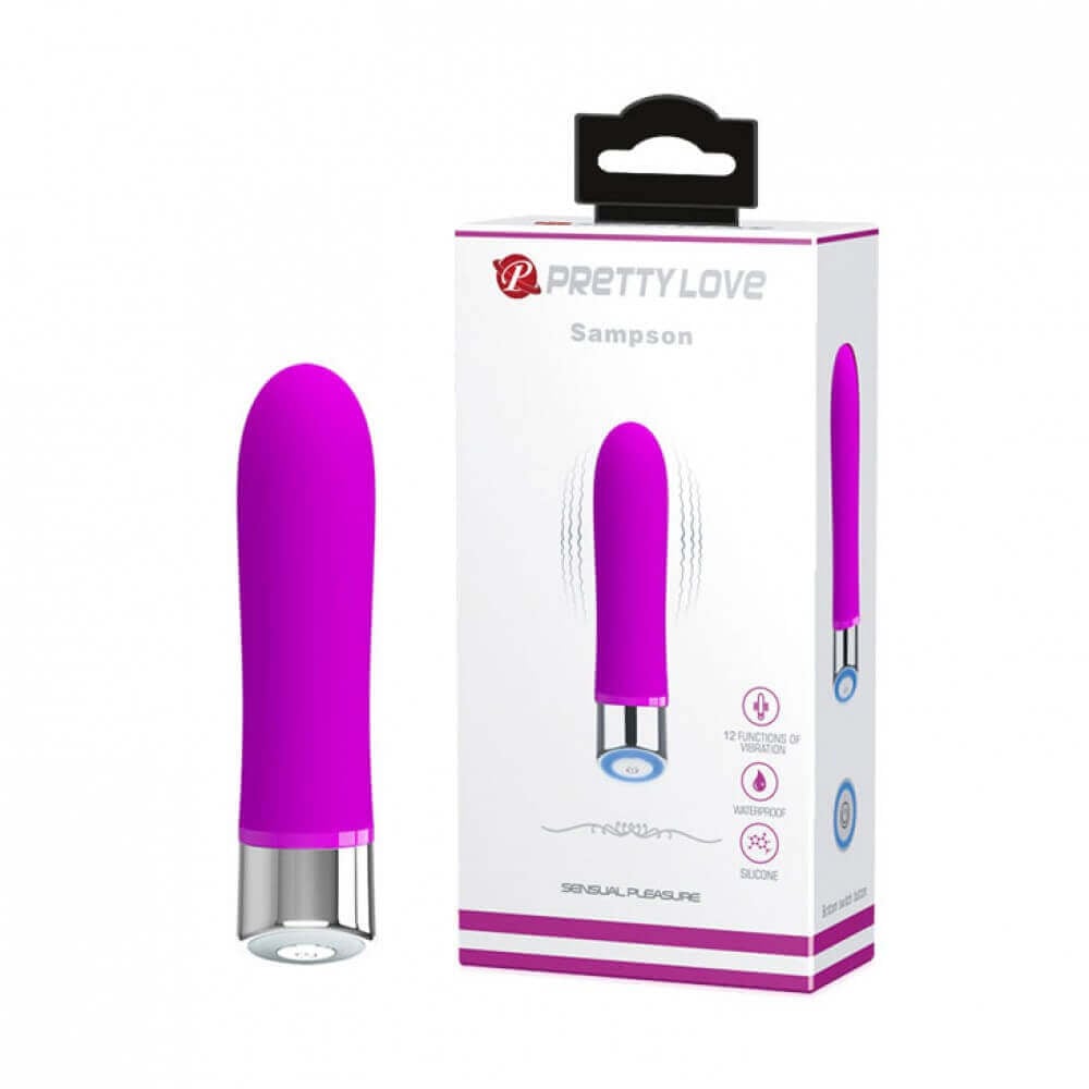 Vibrador Personal com 12 Modos de Vibrações e Resistência à Água - Pretty Love Sampson | 12,3 x 2,8 | Disponível em 2 Cores - 1