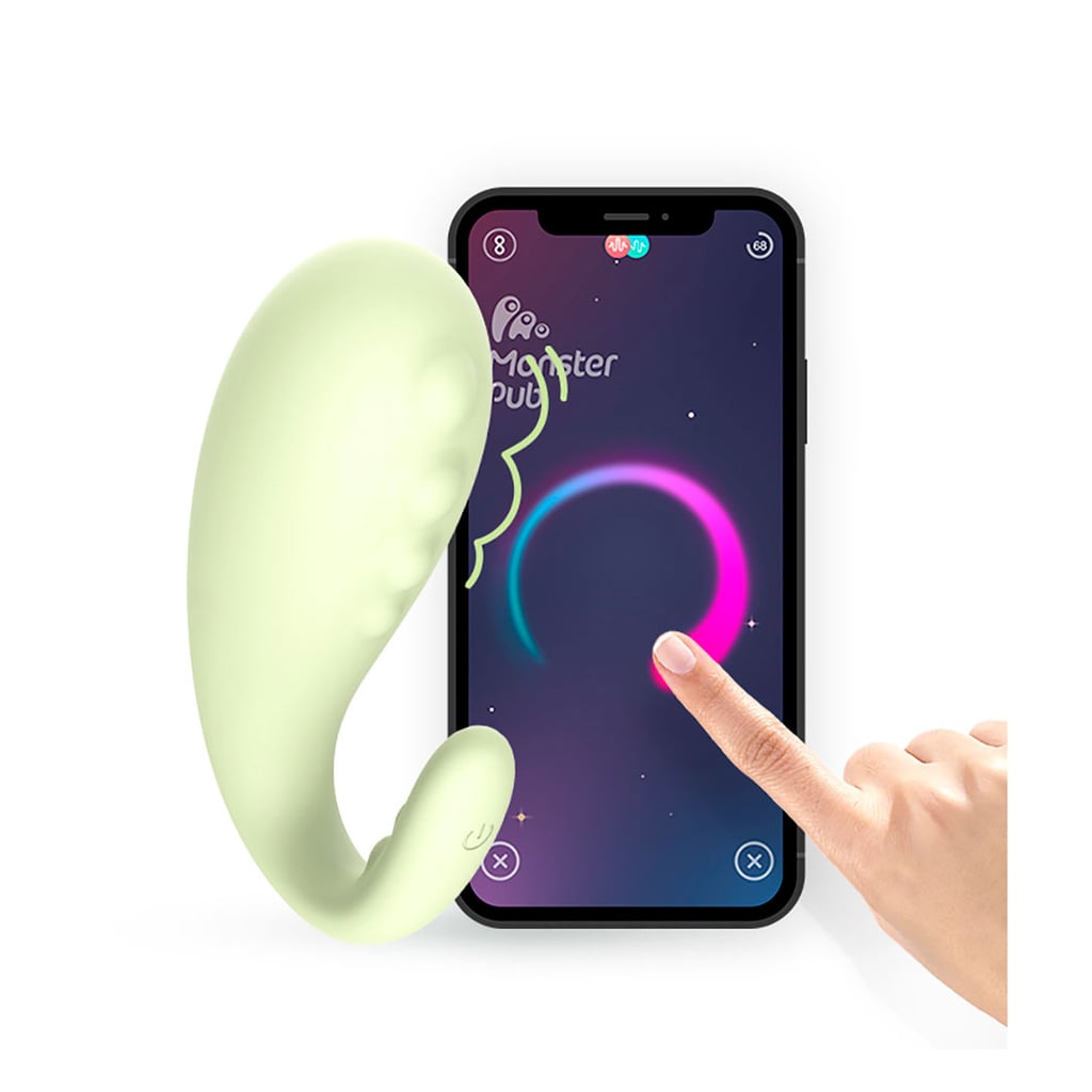 Vibrador de Ponto G e Estimulador de Clitóris Com 8 Modos de Vibração e Aplicativo - Monster Pub Master Godzilla | 14 x 3,4 cm - 2