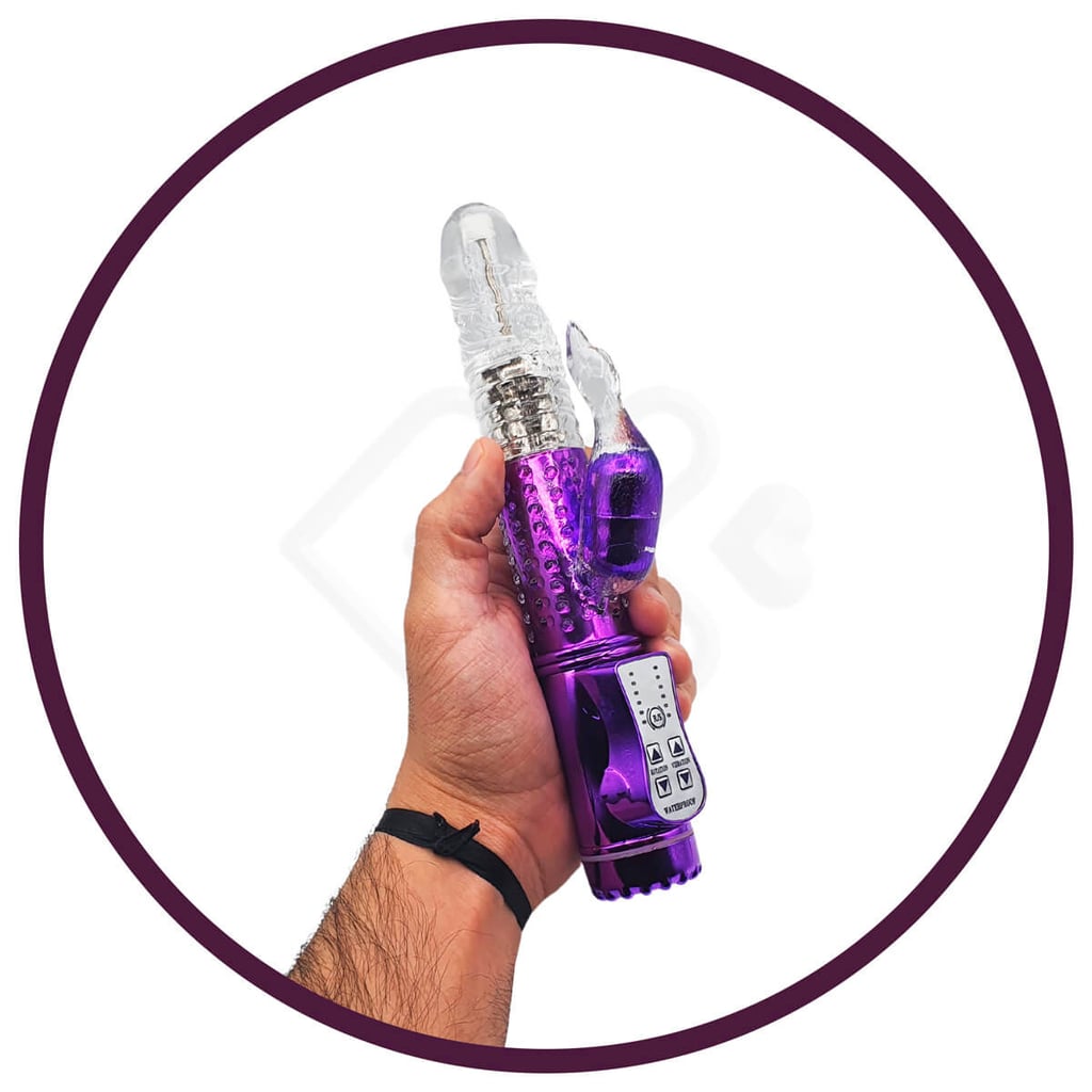 Vibrador de Ponto G com Rotação 360°, Estimulador de Clitóris em Forma de Pato e 36 Modos de Vibração - Adão & Eva Jack Rabbit | 11,5 x 2,8 cm - 4