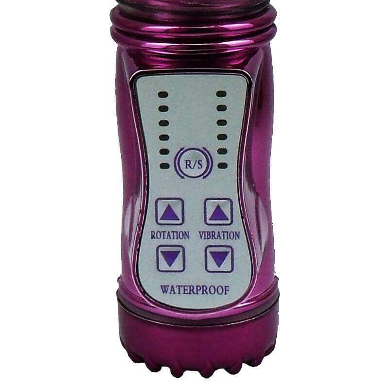 Vibrador Recarregável Rotativo Vai e Vem com 36 Modos de Vibração e Estimulador Clitoriano - 26 x 3,4 cm | Cor: Roxo - 6