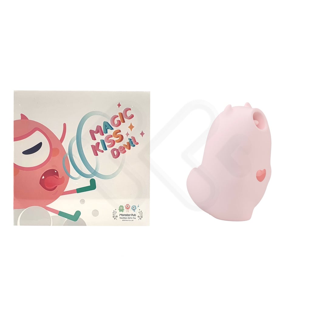 Vibrador Recarregável em Silicone com Estimulador de Clitóris, 3 Modos de Vibração e 5 Modos de Pulsação - Monster Pub Magic Kiss Mister Devil - 8,1 x 6,2 cm - 1