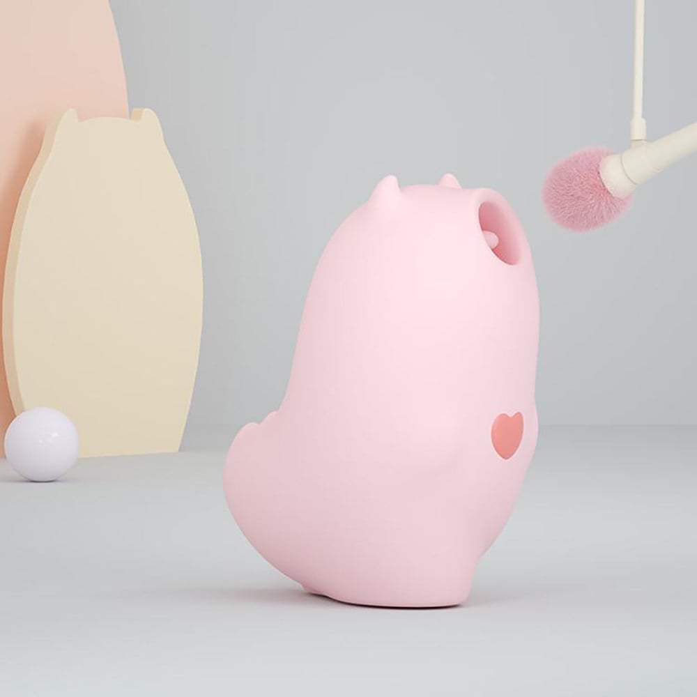 Vibrador Recarregável em Silicone com Estimulador de Clitóris, 3 Modos de Vibração e 5 Modos de Pulsação - Monster Pub Magic Kiss Mister Devil - 8,1 x 6,2 cm - 8