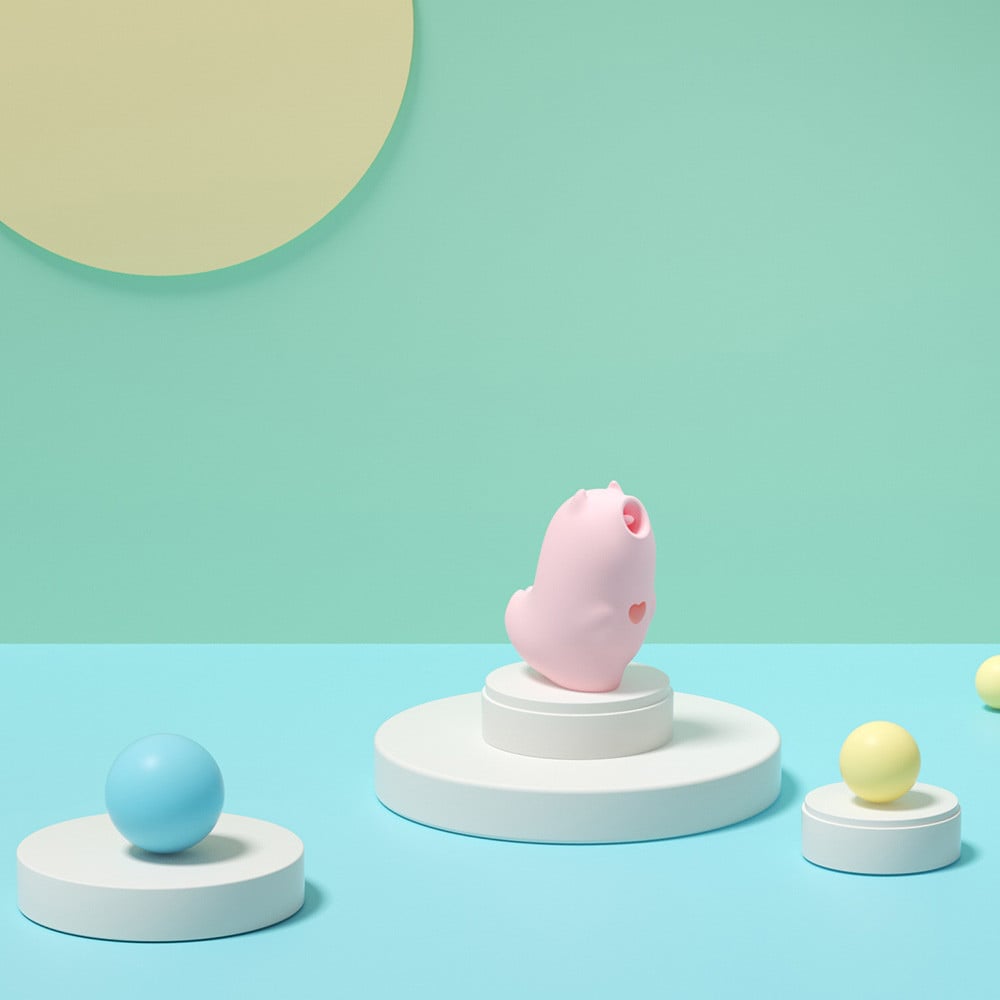 Vibrador Recarregável em Silicone com Estimulador de Clitóris, 3 Modos de Vibração e 5 Modos de Pulsação - Monster Pub Magic Kiss Mister Devil - 8,1 x 6,2 cm - 13