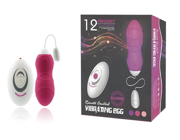 Vibrating Egg - Cápsula Vibratória Recarregável com Textura Massageadora 12 Modos de Vibração - 8,5 X 3 cm| Cor: Rosa - 1