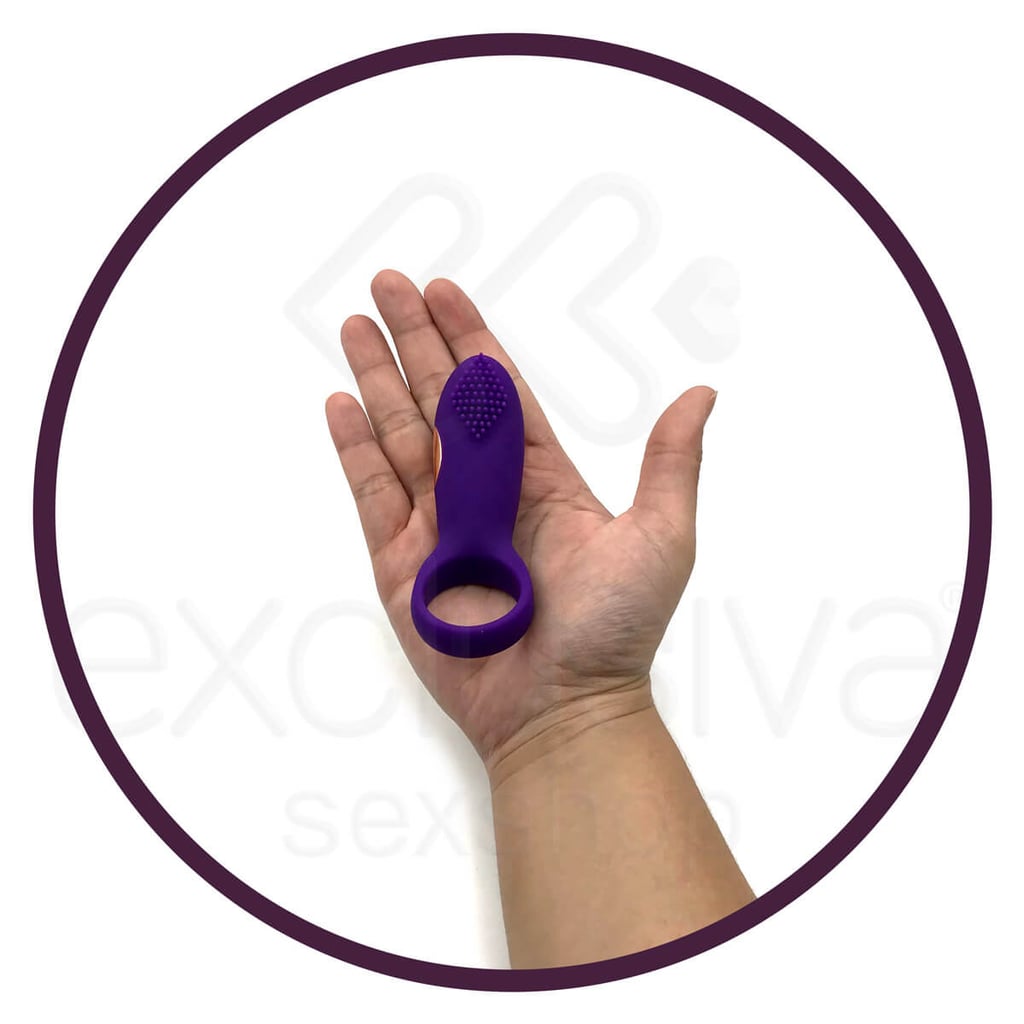 Vibrating Ring - Anel Peniano Recarregável com Estimulador Clitoriano e 12 Modos de Vibração - 10 x 3,6 cm - 5
