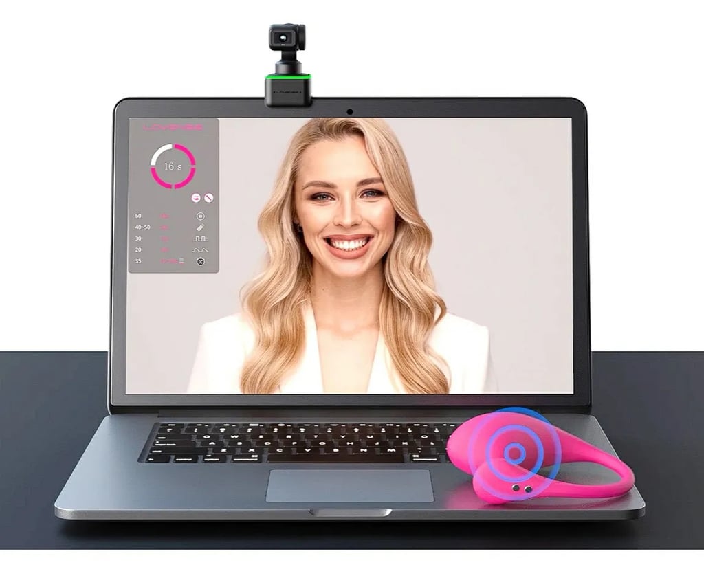 Webcam 4k 60FPS para Cam Girl com Inteligência Artificial, Sensor de Rastreamento e Controle de Gestos - Lovense | 6 x 2,7 cm - 7