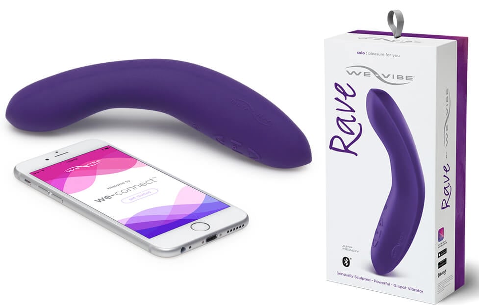 Vibrador Recarregável de Luxo em Silicone com 10 Modos de Vibração Controladas Por Aplicativo - 19 x 3,5 cm | We-Vibe Rave - 1