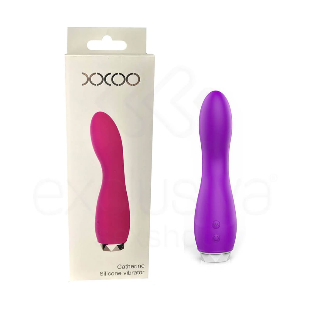 XXOO Catherine Silicone Vibrator - Vibrador de Ponto G em Silicone Aveludado com 8 Modos de Vibração - 10 x 3,9 cm | Cor: Roxo - 1