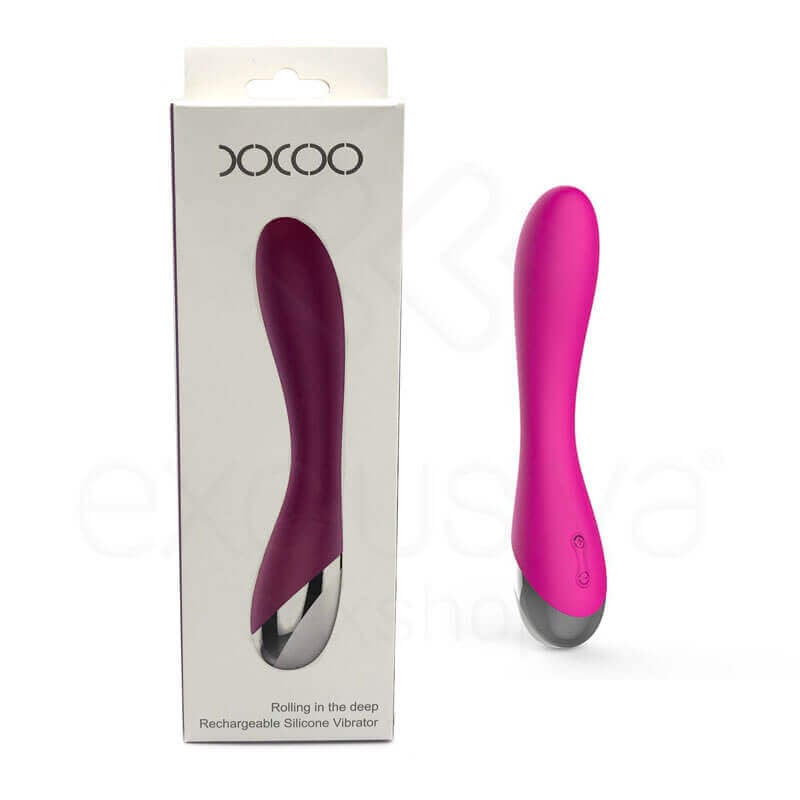 XXOO Green Baby - Vibrador Estimulador de Ponto G e Clitóris Recarregável com 10 Modos de Vibração e Corpo Flexível - 12 x 4,1 cm | Cor: Pink - 1