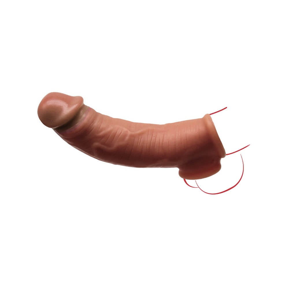 Capa Peniana em TPR com Formato de Pênis, Preenchimento e Anel para Testículos - You Vibe | 15,6 x 3,5 cm - 3