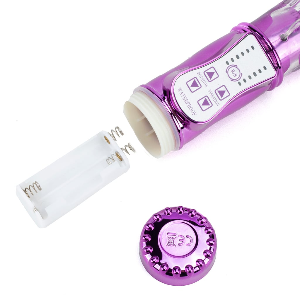 Vibrador Rotativo Metalizado com Estimulador Clitoriano e 36 Modos de Vibração - 22,5 x 3,1 cm | YouVibe | Cor: Roxo - 2