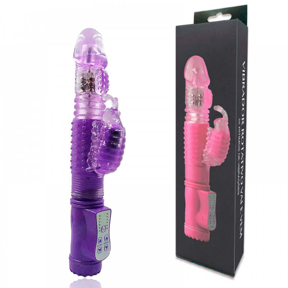 Vibrador Rotativo com 36 Modos de Vibração e Estimulador Clitoriano - You Vibe - 13 x 3,4 cm | Cor: Roxo - 1