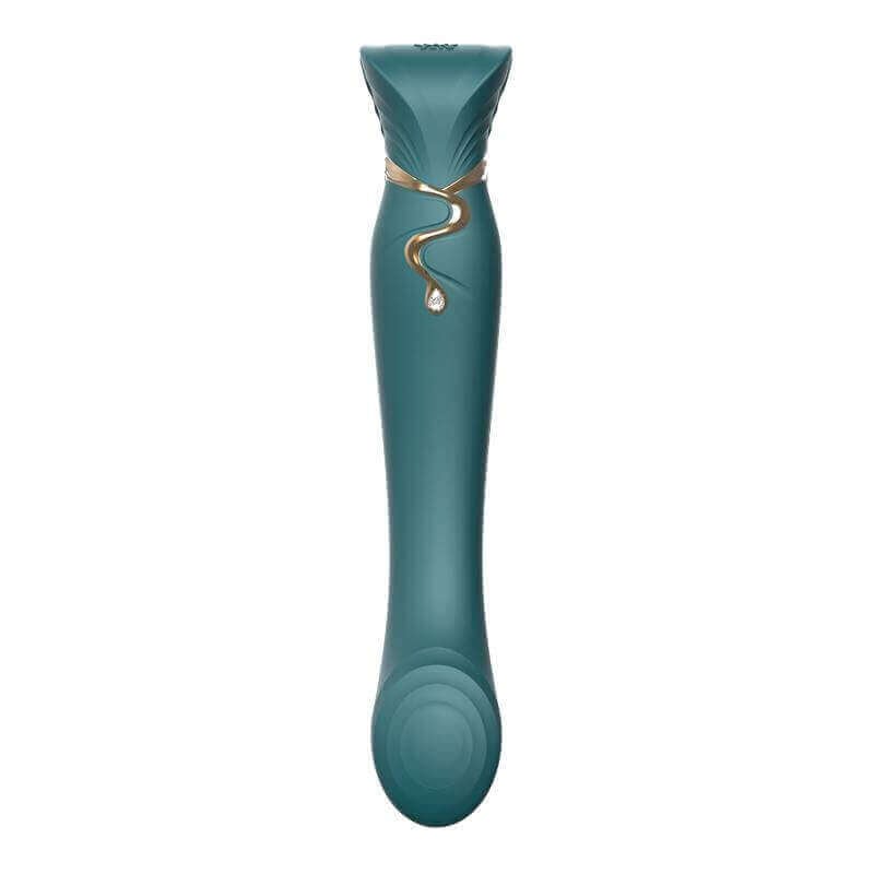 Vibrador Estimulador de Ponto G Recarregável com 8 Modos de Vibração, Auto Aquecimento, Swarovski e Resistência à Água - Zalo Queen PulseWave | Cor: Verde - 3