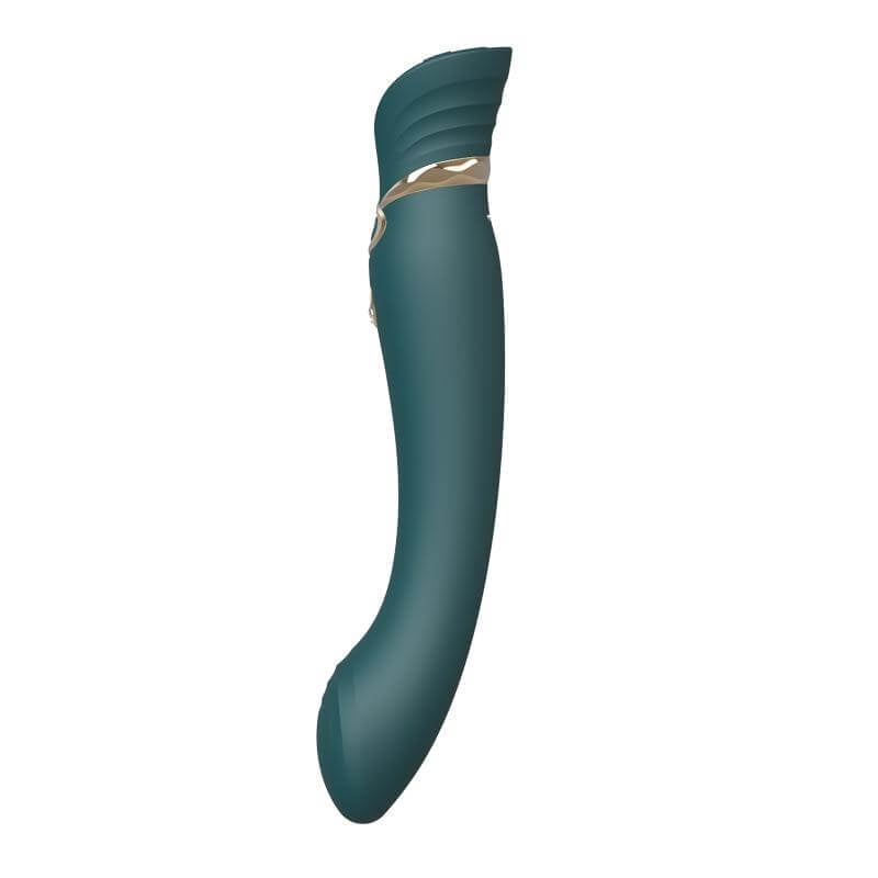 Vibrador Estimulador de Ponto G Recarregável com 8 Modos de Vibração, Auto Aquecimento, Swarovski e Resistência à Água - Zalo Queen PulseWave | Cor: Verde - 4