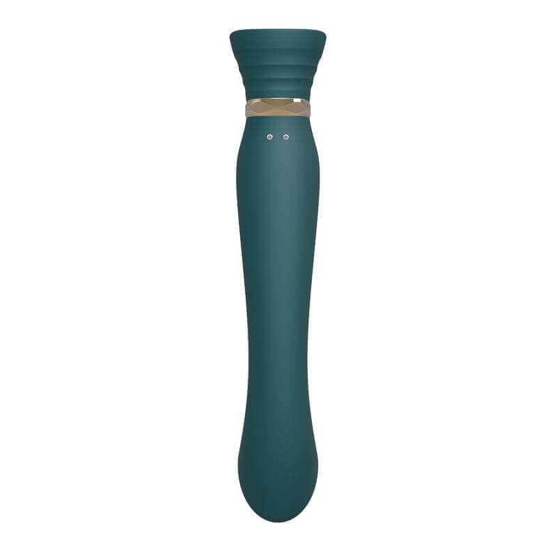 Vibrador Estimulador de Ponto G Recarregável com 8 Modos de Vibração, Auto Aquecimento, Swarovski e Resistência à Água - Zalo Queen PulseWave | Cor: Verde - 5