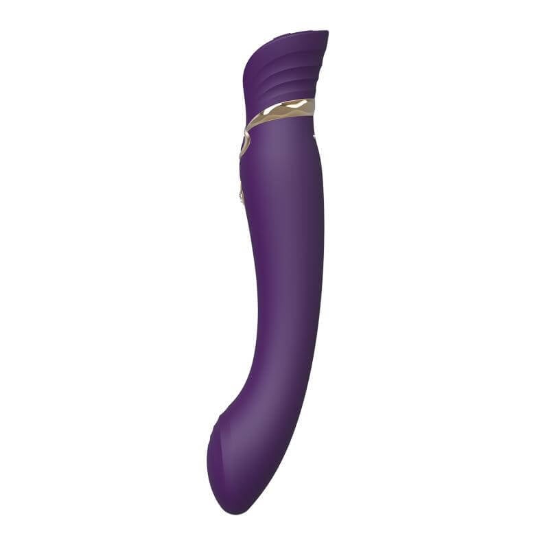 Vibrador Estimulador de Ponto G Recarregável com 8 Modos de Vibração, Auto Aquecimento, Swarovski e Resistência à Água - Zalo Queen PulseWave | Cor: Roxo - 4