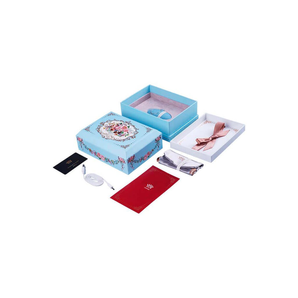 Cápsula Vibratória Recarregável com 8 Modos de Vibrações Silenciosas e Folheamento em Ouro 24K - ZALO Versailles Jeanne | 9,5 x 4,6 cm | Cor: Azul - 6