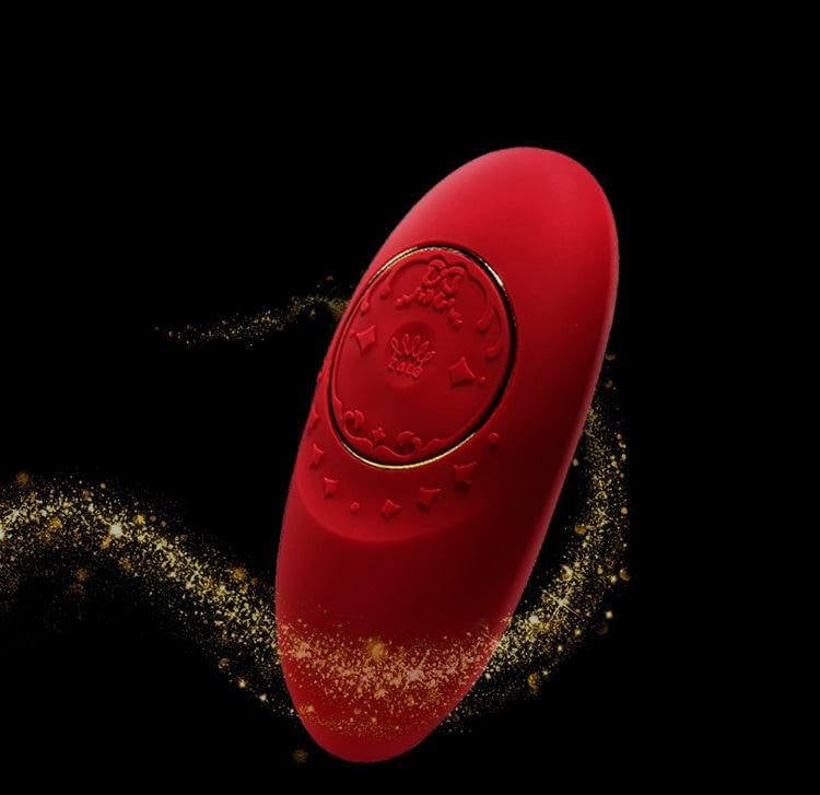 Cápsula Vibratória Recarregável com 8 Modos de Vibrações Silenciosas e Folheamento em Ouro 24K - ZALO Versailles Jeanne | 9,5 x 4,6 cm | Cor: Vermelho - 4