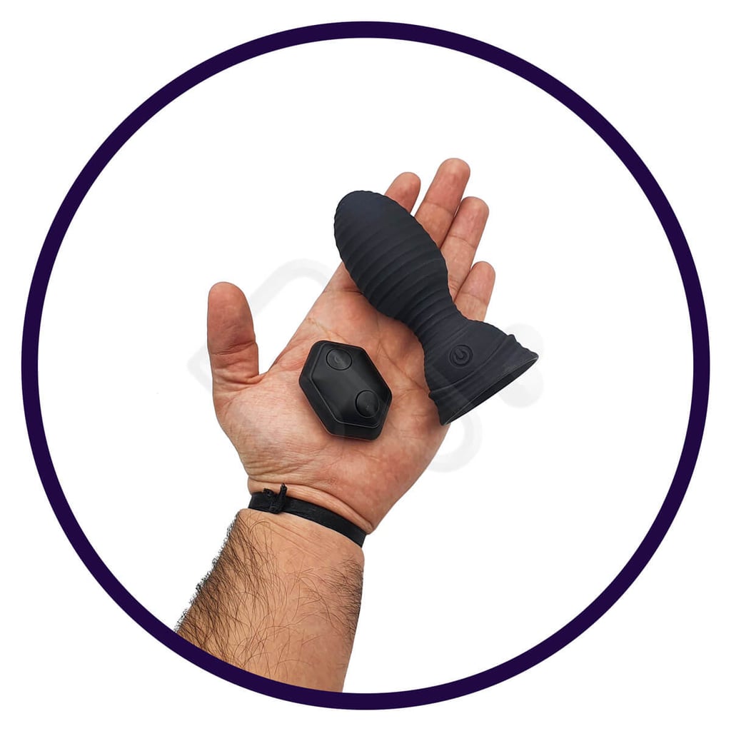 Plug Anal Inflável com Controle Remoto sem Fio, 7 Modos de Vibração e Inflação - Zero Tolerance Shape Shifter - 8 x 4,1 cm - 6