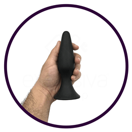 Plug Anal em Silicone com Ventosa e Bola de Metal Interna - Actuator | 12 x 3,9 cm