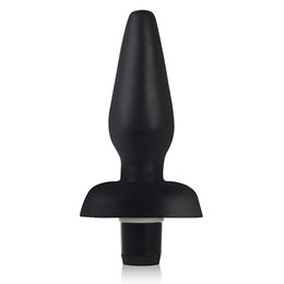 Adão & Eva  - Plug Anal em Formato Cônico com 12 modos de Vibração e Base de Suporte - 15 x 4,5 cm