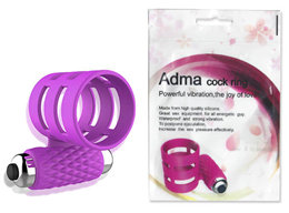 Foto 1 do produto Adma Cock Ring - Anel Peniano em Forma de Meia Capa com Vibração Única - 4 x 3 cm | Cor: Roxo