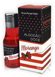 Óleo Para Massagem Beijável com Efeito que Aquece - Algodão Doce | 35 ml | Disponível em 7 Sabores