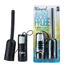 Anal Probe - Plug Anal com 4 Níveis de Vibração, Controle Remoto e Resistente à Água - 19 x 3,5 cm
