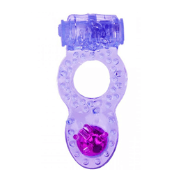 Foto 4 do produto Anel Peniano com Mini Cápsula Vibratória, Estimulador de Clítoris, Cerdas e Pérola | Disponível em 5 Cores