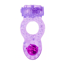 Foto 1 do produto Anel Peniano com Mini Cápsula Vibratória, Estimulador de Clítoris, Cerdas e Pérola | Disponível em 5 Cores