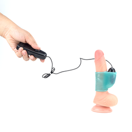 Anel Vibrador Peniano com Controle Remoto com Fio e Multivelocidade - Peridell | 7,2 x 4,9 cm