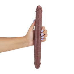 Prótese Peniana Ponta Dupla com Glande e Veias Salientes - Adão & Eva Big Erotic Toys | 35,5 x 3,8 cm | Disponível em 3 Cores