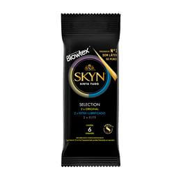 Preservativo Íntimo 3 em 1 (Original, Extra Lubrificado e Elite) - Blowtex Skin Selection | 6 Unidades