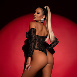 Body Frente Única com Manga Longa e Recortes no Busto - Exclusiva Lingerie | Tamanho Único