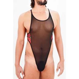 Body Masculino em Tule com Estampa - Steves Designer | Tamanho Único
