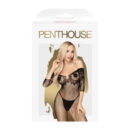 Bodystocking com Mangas 3/4 Sem Alças e Abertura na Virilha - PentHouse High Profile | Veste do P ao G