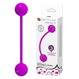Bolas com Peso para Pompoar em Silicone Soft Touch e Alça de segurança - Pretty Love Kegel Ball III
