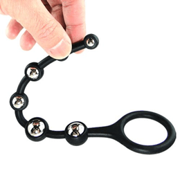 Bolinha Tailandesa Anal em Silicone e Metal - 24,5 x 2 cm