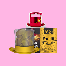 Bolinhas Explosivas Lubrificantes com Efeito Dessensibilizante - Soft Love Facilit Gold Label Six Ball | 6 Unidades