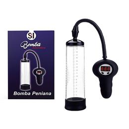 Bomba Peniana Elétrica com 3 Modos de Sucção e Anel em Silicone - SI Bomba Peniana Sexy | 21,5 x 6 cm
