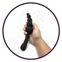 Boss Silicone Wand - Estimulador Escalonado Wavy Stick em Silicone - 20 x 4 cm