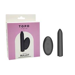 Bullet Recarregável em ABS com 10 Modos de Vibração e Controle Remoto Sem Fio - Topo Toys Simply | 8,1 x 1,2 cm